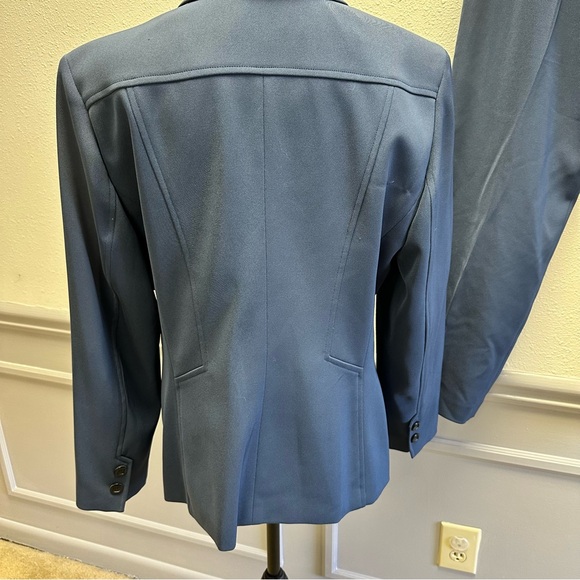 Larry Levine Aqua Blue Pant Suit 14 Orig Owner - Picture 6 of 12